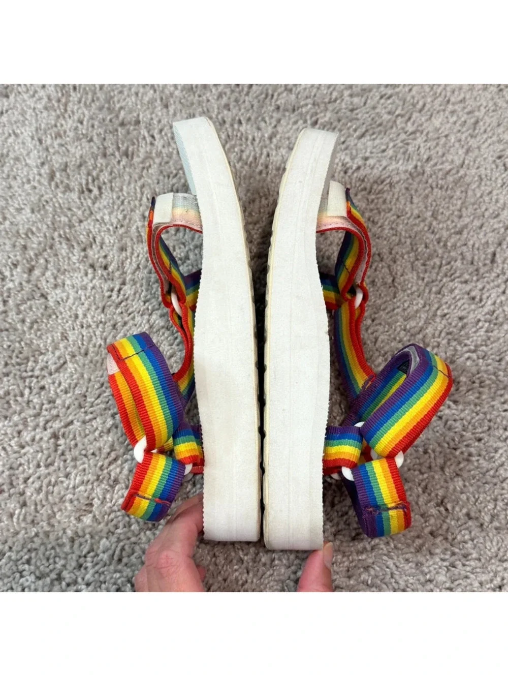 Teva Original Universal Rainbow Pride Platform Sandals Women’s Size 7